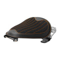 Black Orange Driver Solo Seat Fit For Harley Dyna Street Bob Fxdb 2007-2017