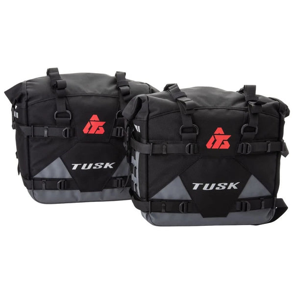 Tusk 200611000816f5-ce5849 Pannier Racks with Tusk Pilot Pannier Bags Black/Grey
