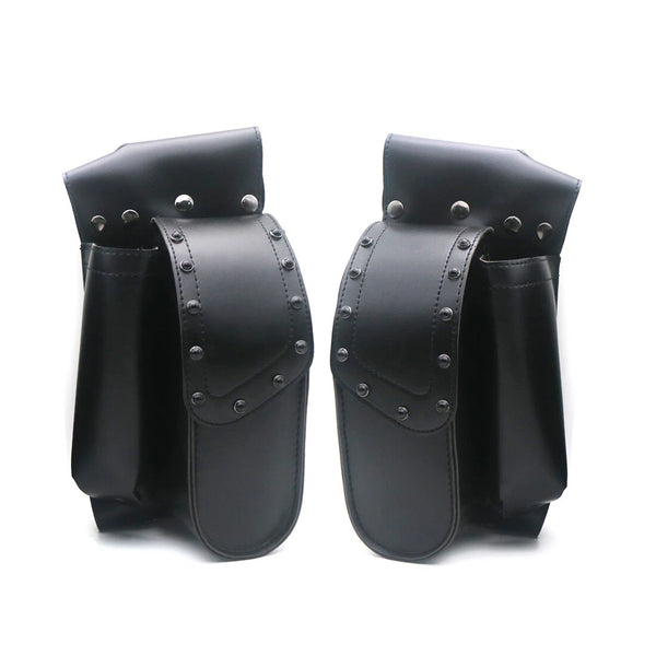 Black Saddlebag Guard Bag Water Bottle Holder For Harley Touring Road King Glide