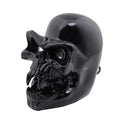 Motorcycle Black Hi/Lo Beam LED Skull Headlight Head Lamp For Harley Yamaha