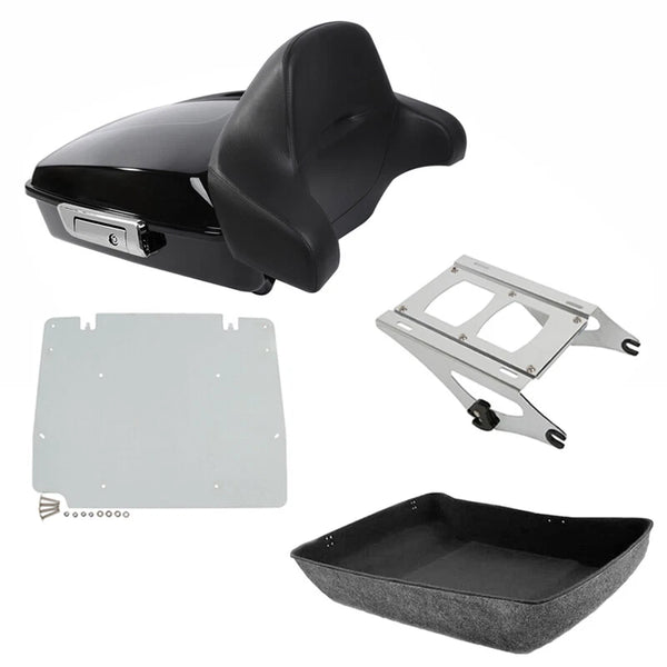 Chopped Trunk Pad Mount Base Plate Fit For Harley Touring Road Glide Fltrx 14-26