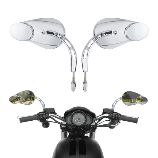 8mm Split Vision Mirrors Fit For Harley Electra Glide Ultra Classic Flhtcu 14-16
