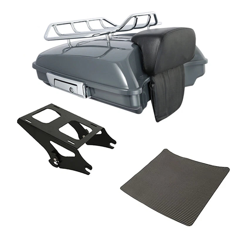 Razor Trunk Pad Mount Rack Fits For Harley Touring Road King 14-26 Gunship Gray