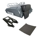 Razor Trunk Pad Mount Rack Fits For Harley Touring Road King 14-26 Gunship Gray