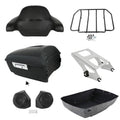 Matte Black King Trunk Pad Rack Speakers Fit For Harley Cvo Road Glide 2014-2026