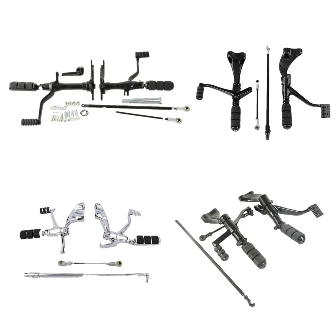 CNC Set Forward Control Complete Kit Pegs Lever Linkage Fit For Harley Sportster