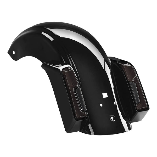 Rear Fender LED Light System Fit For Harley Cvo Street Road Glide 2023-26 Black