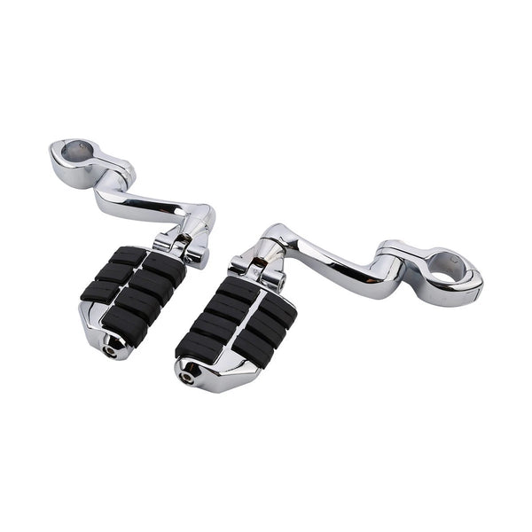 1-1/4" Long Highway Foot Pegs Footrest Mount Fit For Harley Touring Road Glide