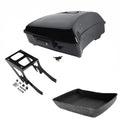 Black Chopped Trunk Luggage Mount Fit For Harley Deluxe Flde Flhc Flhcs 2018-26