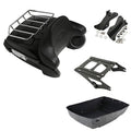 King Trunk Backrest Light Rack Speaker Mount Dock Fit For Harley Touring 2014-26