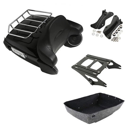 King Trunk Backrest Light Rack Speaker Mount Dock Fit For Harley Touring 2014-26