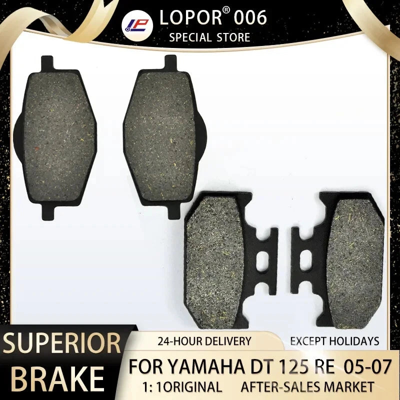 Motorcycle Brake Pads Front&Rear For YAMAHA DT 125 RE 2005-2007 DT125 RE