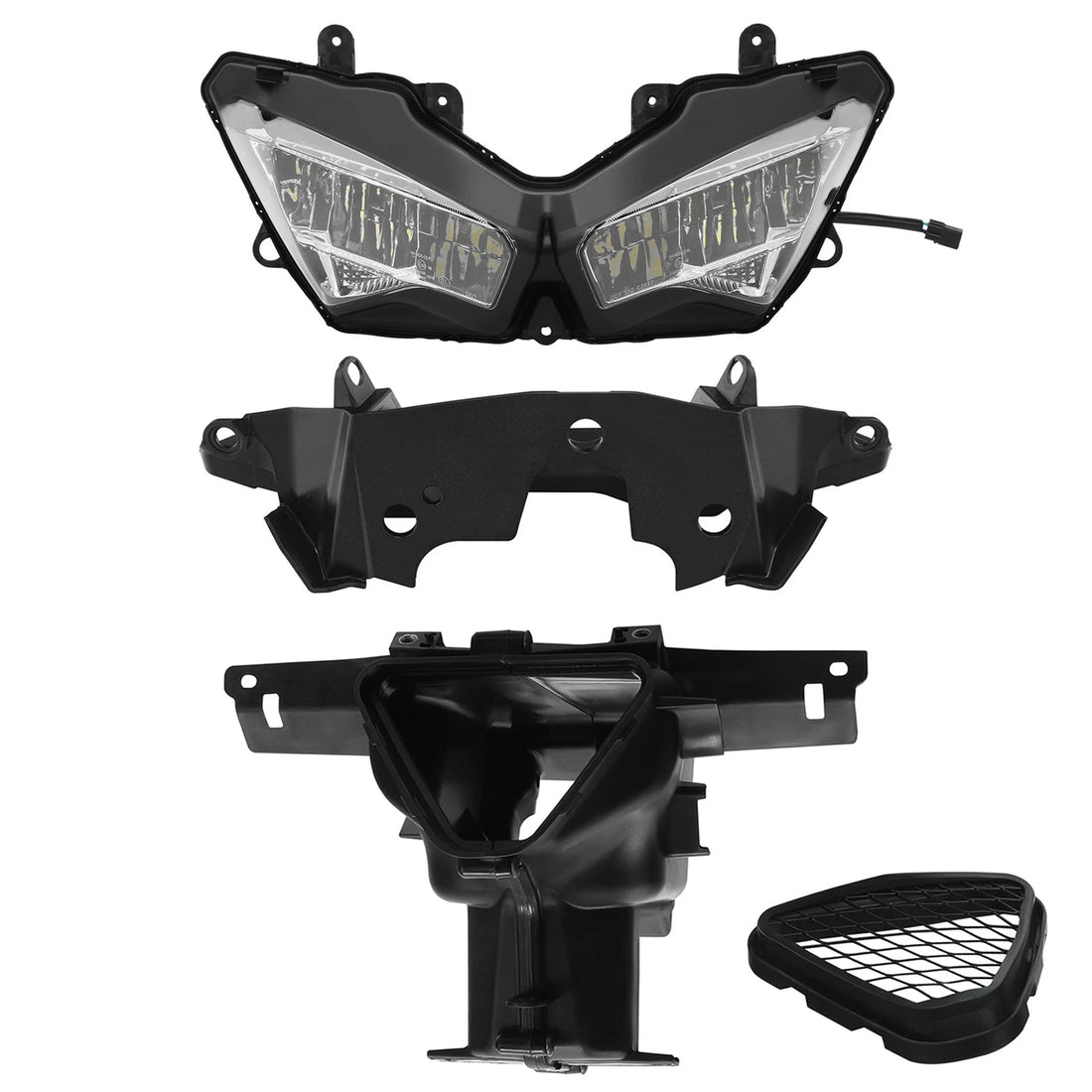Front Headlight Ram Air Duct Fairing Bracket Fit For Kawasaki Ninja ZX6R 2019-23