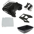 King Trunk Backrest Light Rack Speakers Mount Plate Fit For Harley Touring 14-Up