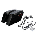 Black Hard Saddlebags Conversion Bracket Fit For Harley Softail Deluxe 1984-2017