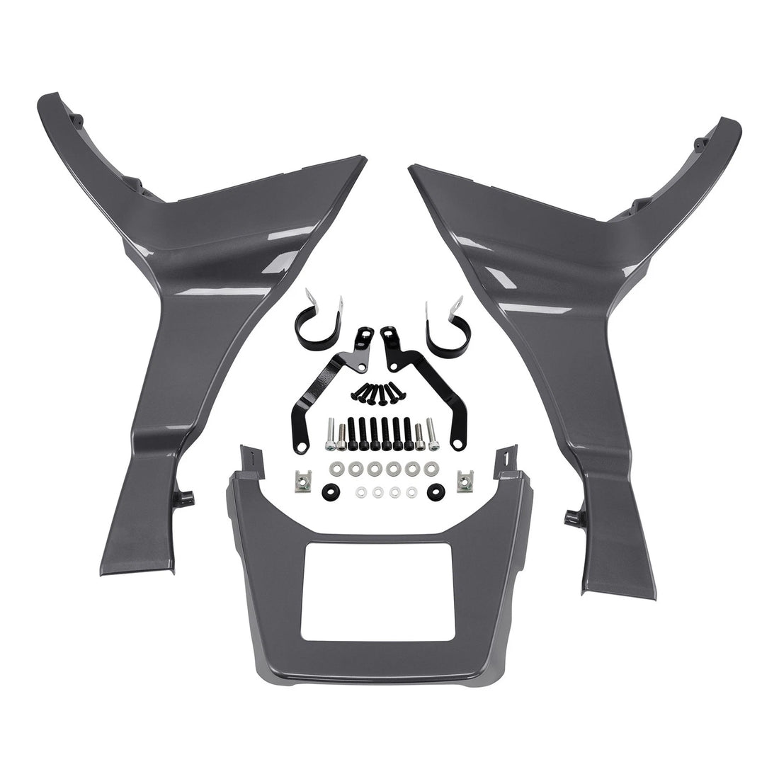 Side Fairings Spoiler Cover Fit For Harley Road Glide 17+ Gauntlet Gray Metallic