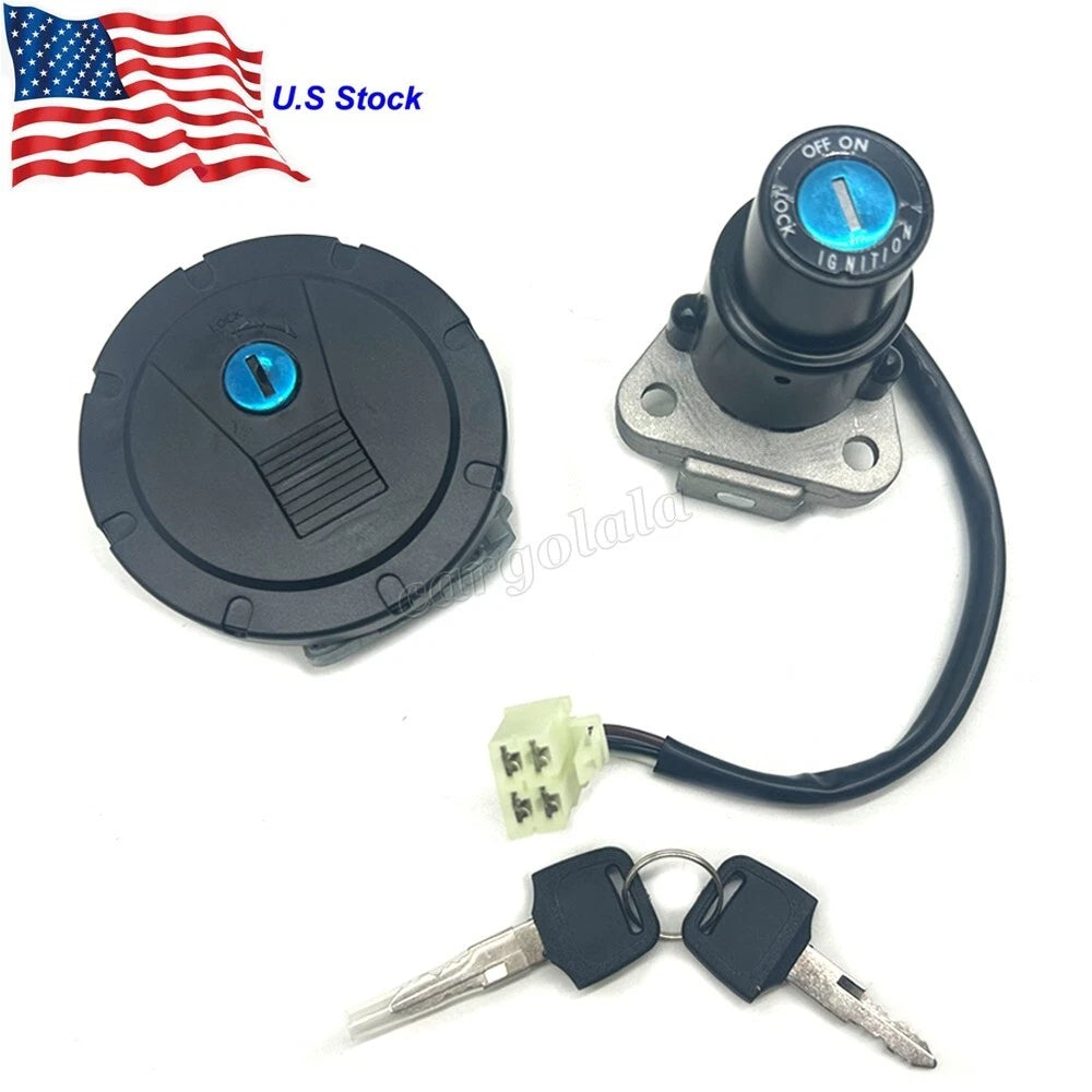 Ignition Switch Fuel Gas Cap Lock Set Fit For Kawasaki KLR650 2008-2018