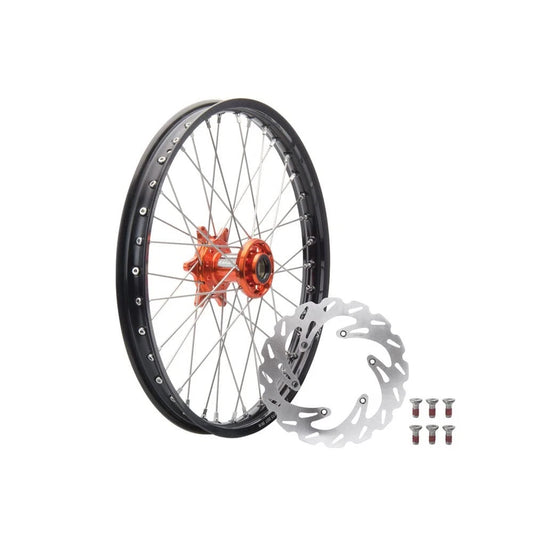 Tusk 19335900255f0b-fff190 Impact Cmplt Front WheelPK 21 x 1.60 Blk Rim/Silver