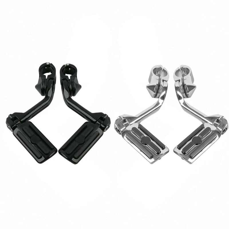 1 1/4" 32mm Long Angled Highway Engine Guard Footpegs Pegs Mount Fit For Harley