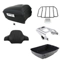 Matte King Trunk Backrest Rack Mount Fit For Harley Touring Electra Glide 09-13