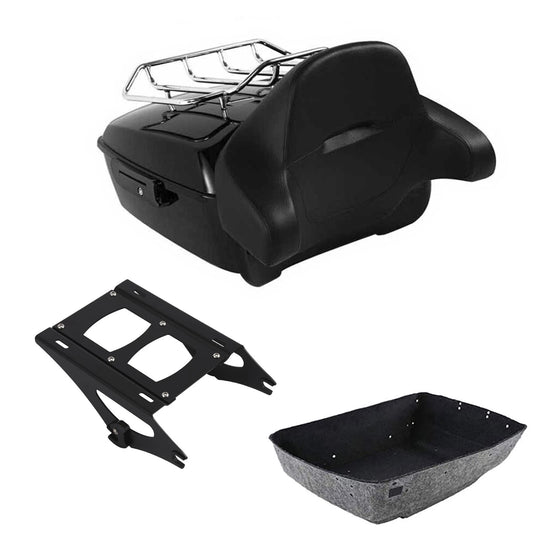 King Tour Trunk Luggage Pad Backrest Mount Rack Fit For Harley Touring 2014-2026