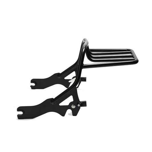 Vivid Black 2-Up Luggage Rack Mount Fit For Harley Softail Fat Bob Fxfb 2018-24