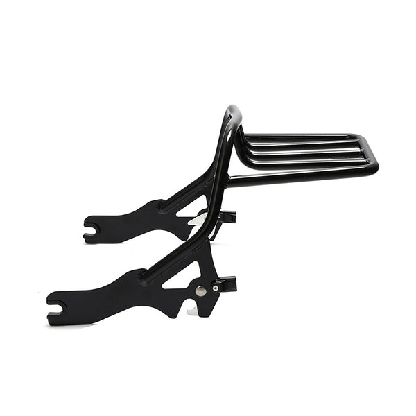 Vivid Black 2-Up Luggage Rack Mount Fit For Harley Softail Fat Bob Fxfb 2018-24