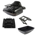 King Trunk Pad Luggage Mount Rack LED Light Fit For Harley Cvo Road Glide 14-26