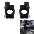 Motorcycle 7/8" 22mm Handle Bar Rear View Side Mirrors Mount Holder Clamps Black