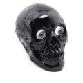 Custom Motorcycle Black LED Retro Skull Headlight Head Lamp For Harley Yamaha