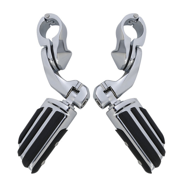 1-1/4" Short Angled Mount Highway Engine Guard Footpegs Fit For Harley Sportster