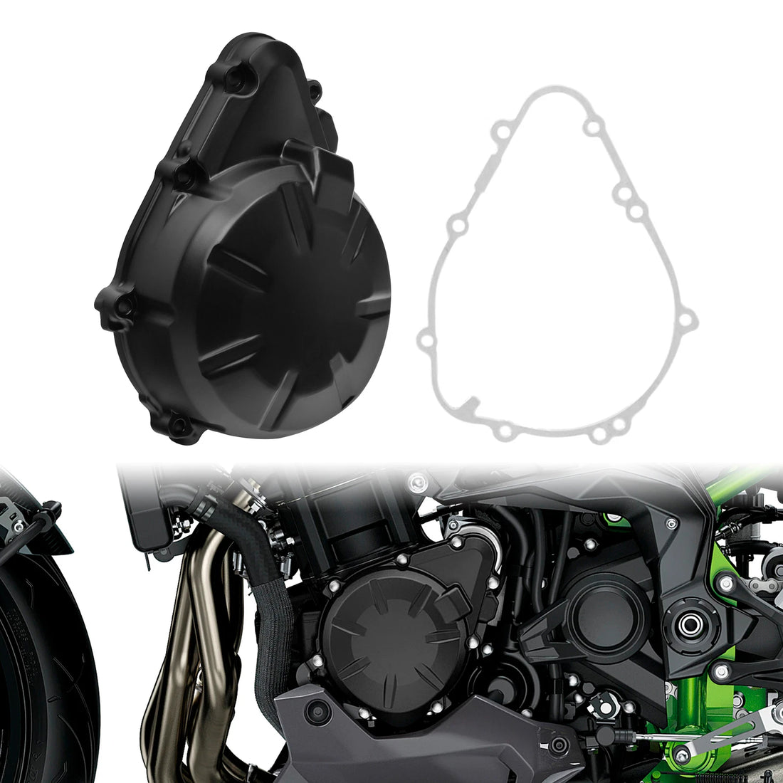 Left Generator Stator Engine Cover Fit For Kawasaki Z900 ABS 2017-2025 2018 2019