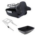 King Trunk Backrest Rack Mount Fit For Harley Softail Fatboy 08-17