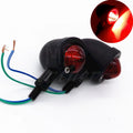 2x Black Motorcycle Turn Signals Mini Bullet Blinker Red Indicator Lights Lamp
