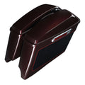 4" Stretched Saddlebag Fit For Harley Touring 14-Up Midnight Crimson/Vivid Black