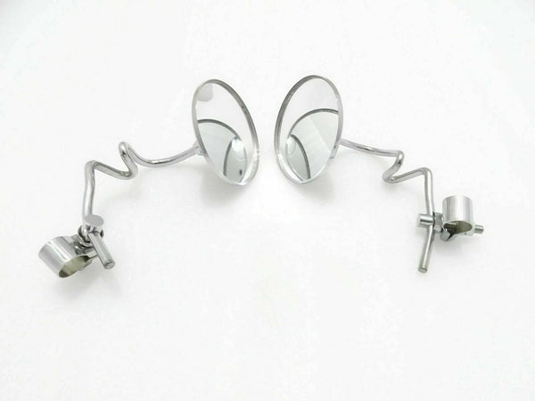 Fit For Vespa Chromed Round Side Mirror Set