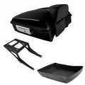 Chopped Trunk Backrest Two Up Mounting Rack Fit For Harley Fatboy 2008-2017