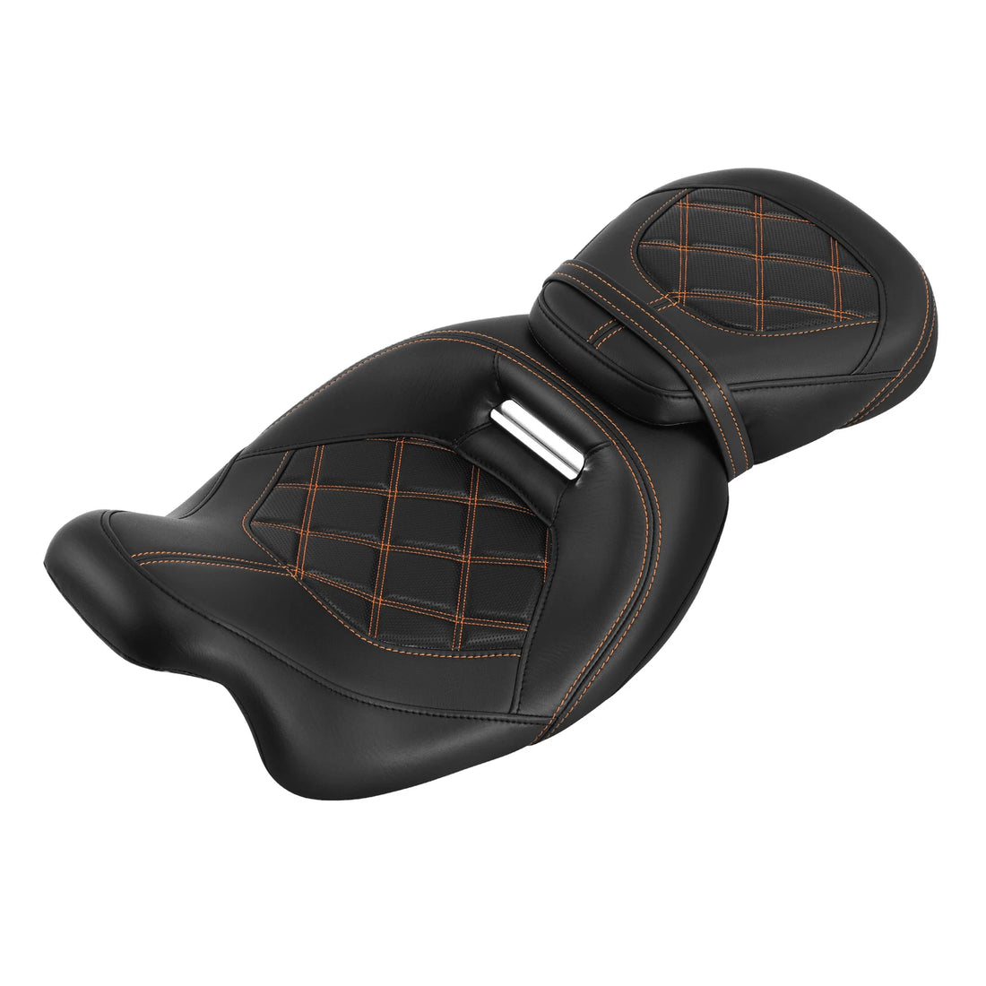 Driver & Passenger Seats Fit For Harley Cvo Road Glide 2009-2023 Black Orange