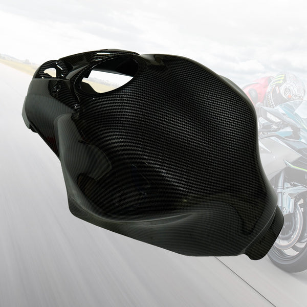 Fit Kawasaki Ninja 650 2017-2025 Black Carbon Fiber Fuel Gas Tank Cover Fairing