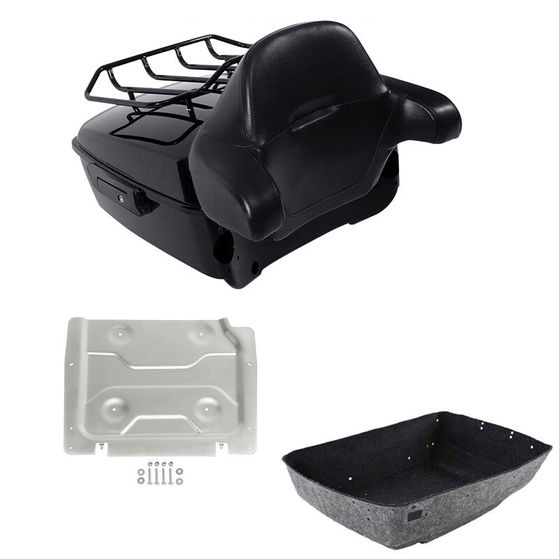 King Trunk Backrest Luggage Rack Base Plate Fit For Harley Street Glide 2014-26