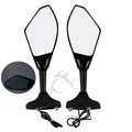 Rearview Side Mirrors LED Turn Signal For Kawasaki ZX6R ZX636 98-06 ZX10R 04-07