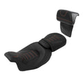 Black Driver Passenger Seat Backrest Pad Fit For Harley Touring Road Glide 14-23