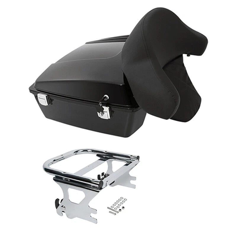 Chopped Trunk Backrest Pad Mounting Rack Fit For Harley Touring 1997-2008