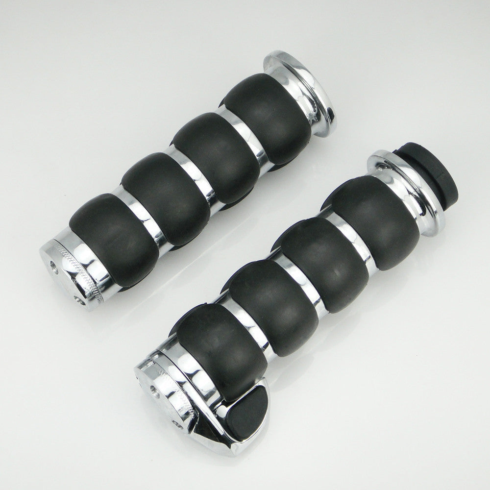 1" Handle Grips With Throttle Boss For Harley Softail Dyna Glide Fat Boy Bad Boy