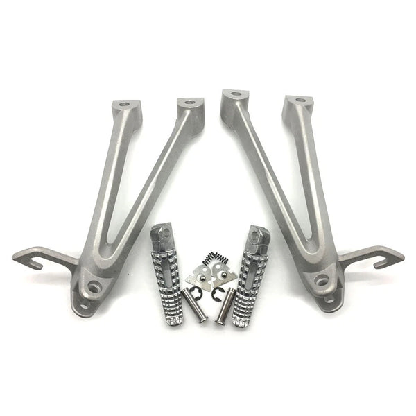 Silver Rear Foot Peg Bracket Kit Fit For Suzuki GSXR600 GSXR750 2006 2007 2006