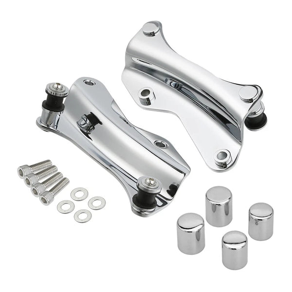 4 Point Docking Hardware Kit w/ Covers Fit For Harley Electra Glide 14-25 Chrome