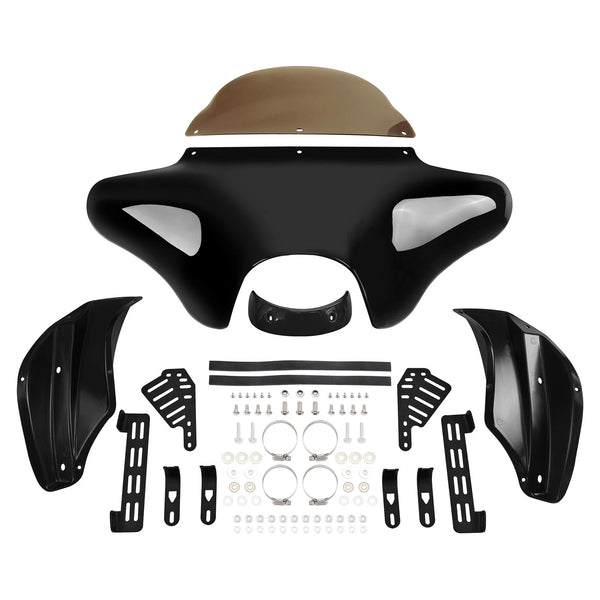 Vivid Black Front Outer Batwing Fairing For Yamaha V Star 650 1100 classic
