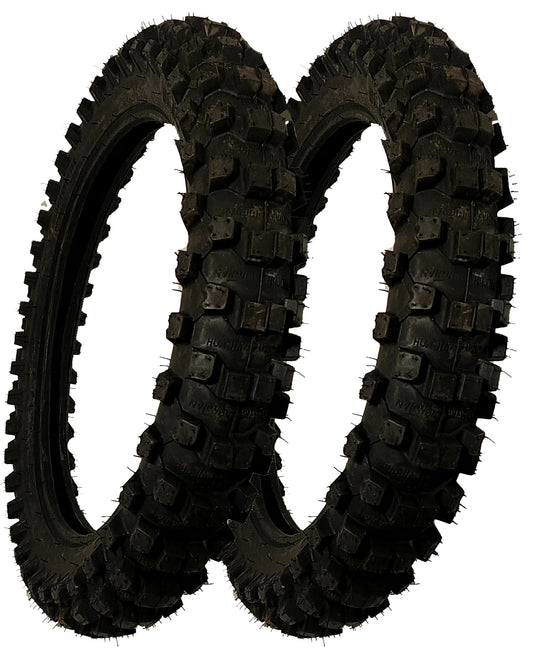 New 2 Pack Rear Tire 80/100-12 Performance Quality For Offroad Racing Dirt Bikes