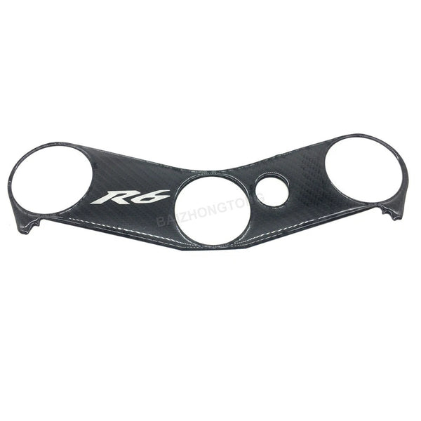 Carbon Triple Tree Top Clamp Upper 3D Decals/Sticker for Yamaha YZF-R6 2006-2016