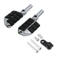 Chrome Rubber Footrests Mount Brackets Fit For Harley Fls 12-17 Rear Passenger